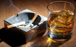 liqueurs and cigarettes